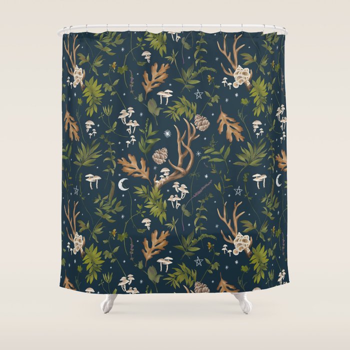 Whimsical Woodland Night Shower Curtain Gallery Image 1