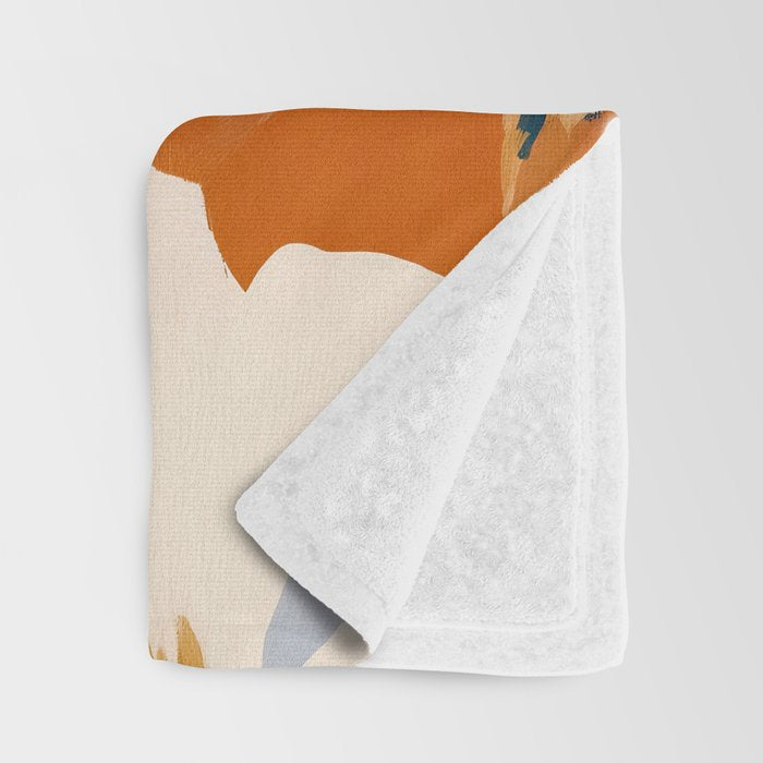 Soft Abstract Floral Garden I Throw Blanket Gallery Image 3
