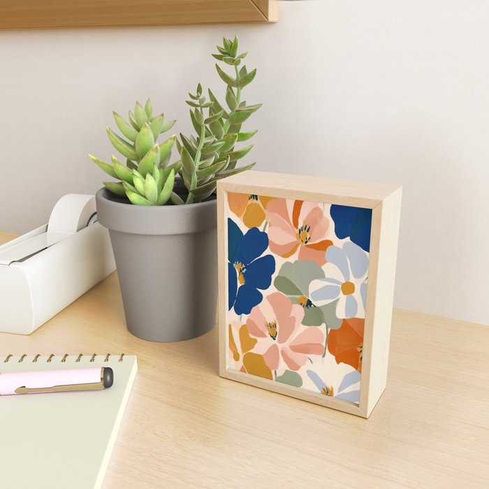 Soft Abstract Floral Garden I Mini Art Print Gallery Image 2