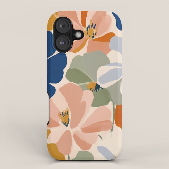 Soft Abstract Floral Garden I iPhone Case Gallery Image 1