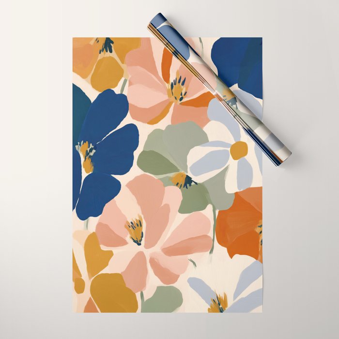 Soft Abstract Floral Garden I Wrapping Paper Gallery Image 1