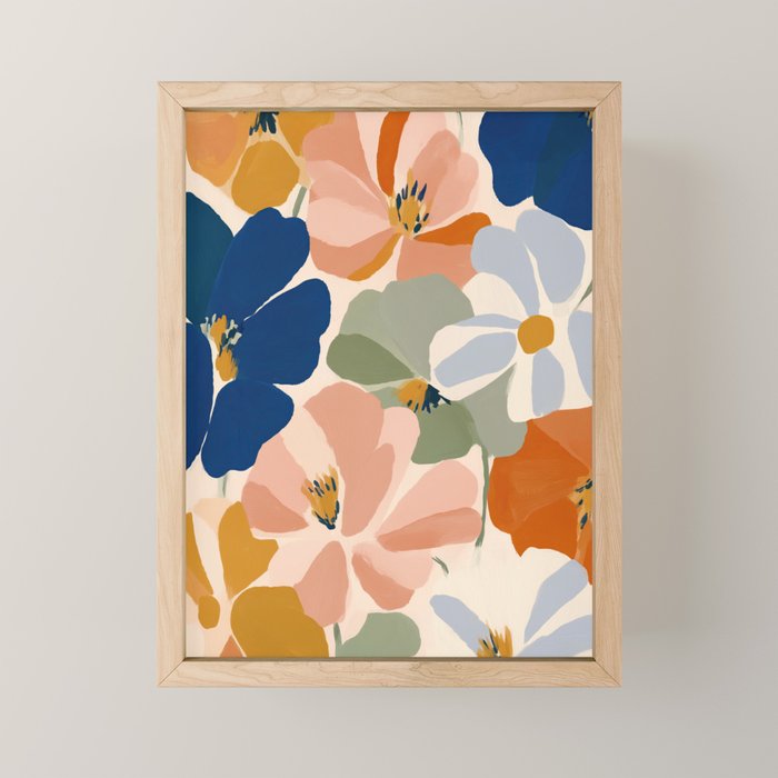 Soft Abstract Floral Garden I Mini Art Print Gallery Image 1