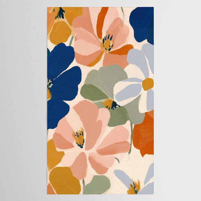 Soft Abstract Floral Garden I Tablecloth Gallery Image 2