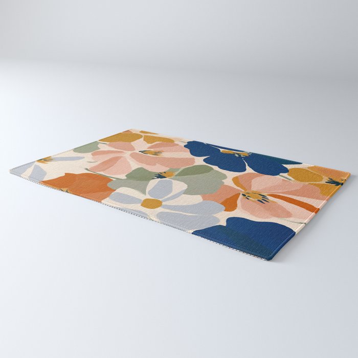 Soft Abstract Floral Garden I Rug Gallery Image 3
