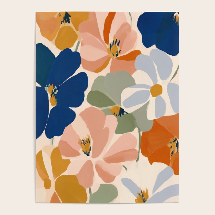Soft Abstract Floral Garden I Poster Gallery Image 4