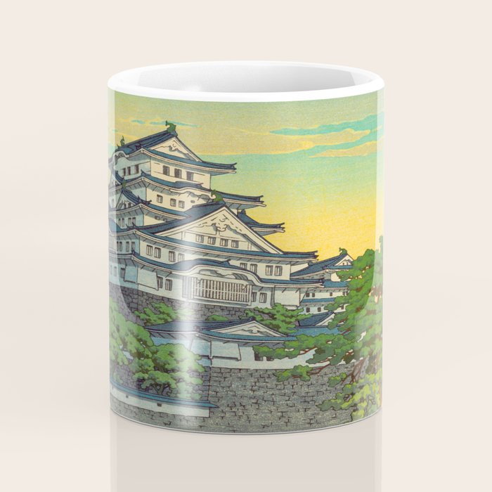 Kawase Hasui Vintage Japanese Woodblock Print Himeji Castle Coffee Mug Gallery Image 4