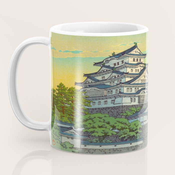 Kawase Hasui Vintage Japanese Woodblock Print Himeji Castle Coffee Mug Gallery Image 3