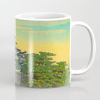 Kawase Hasui Vintage Japanese Woodblock Print Himeji Castle Coffee Mug Gallery Image 1