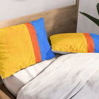 Neon Sunshine Blue Yellow Orange Colorfield Pillow Sham Gallery Image 2