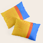 Neon Sunshine Blue Yellow Orange Colorfield Pillow Sham Gallery Image 3
