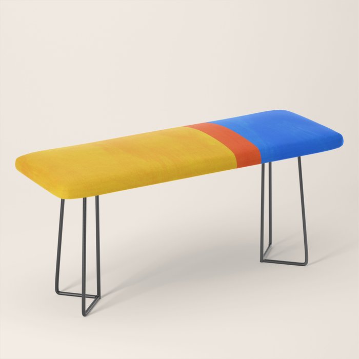 Neon Sunshine Blue Yellow Orange Colorfield Bench Gallery Image 1
