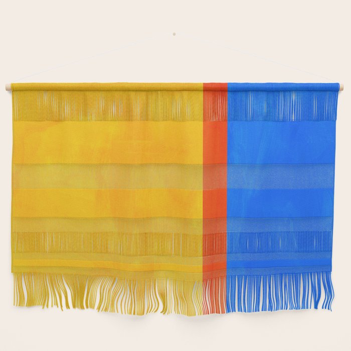 Neon Sunshine Blue Yellow Orange Colorfield Wall Hanging Gallery Image 1