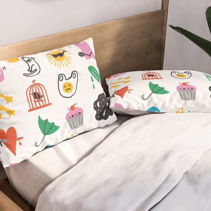 Relevant Symbols Pillow Sham Gallery Image 2