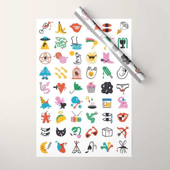 Relevant Symbols Wrapping Paper Gallery Image 1