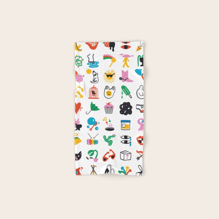 Relevant Symbols Bath Towel Gallery Image 1