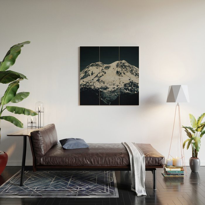 Dark Rainier Wood Wall Art Gallery Image 2