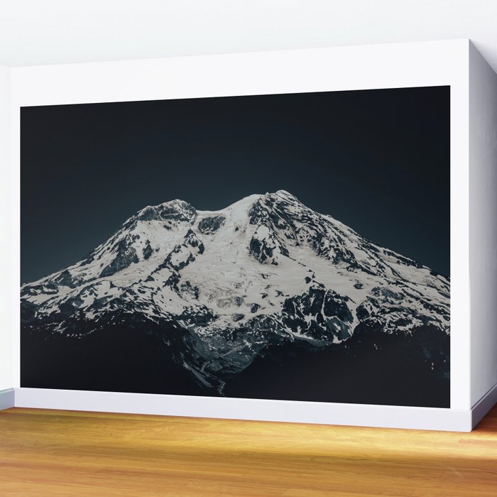 Dark Rainier Wall Mural Gallery Image 2