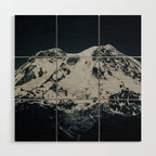 Dark Rainier Wood Wall Art Gallery Image 1
