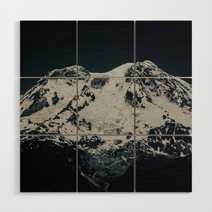 Dark Rainier Wood Wall Art Gallery Image 1