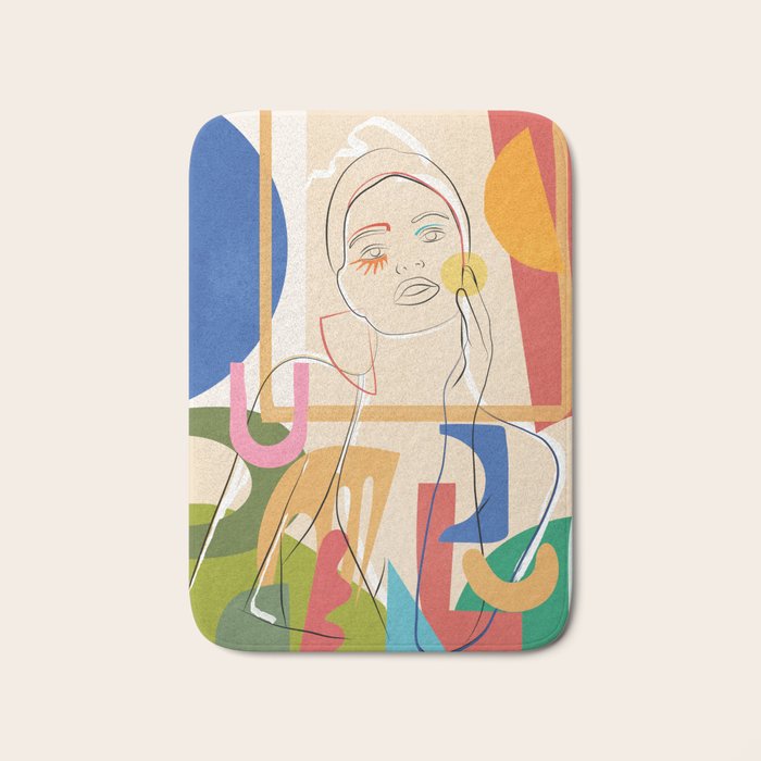 Abstract Woman 09 Bath Mat Gallery Image 1