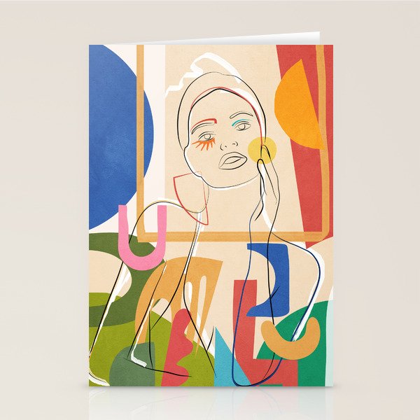 Abstract Woman 09 Stationery Card Gallery Image 1