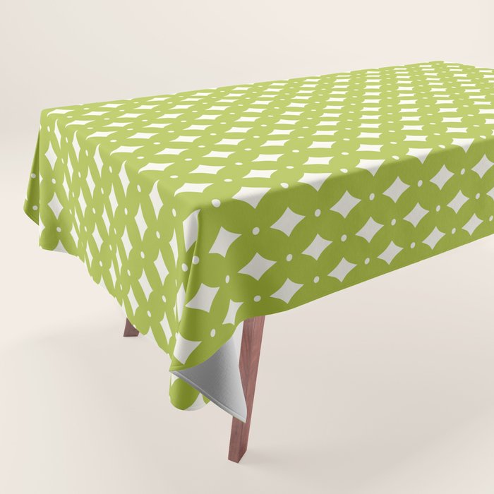 Vintage Stars XVIII Chartreuse Green Tablecloth Gallery Image 1
