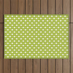 Vintage Stars XVIII Chartreuse Green Outdoor Rug Gallery Image 1