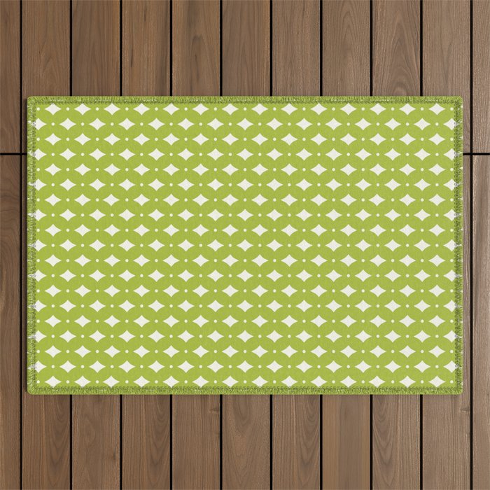 Vintage Stars XVIII Chartreuse Green Outdoor Rug Gallery Image 1