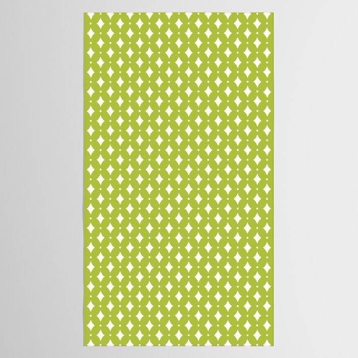Vintage Stars XVIII Chartreuse Green Tablecloth Gallery Image 2