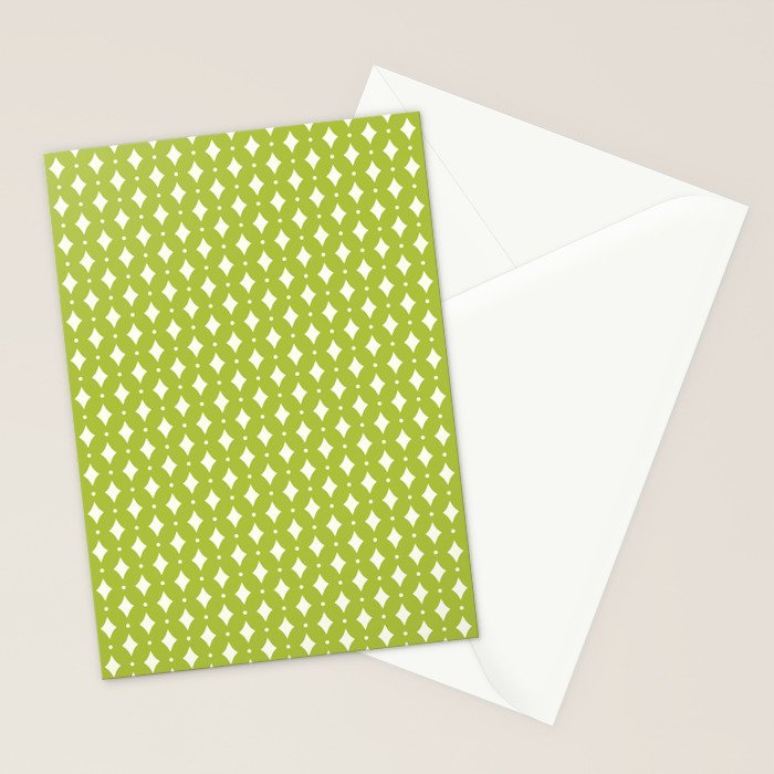 Vintage Stars XVIII Chartreuse Green Stationery Card Gallery Image 2