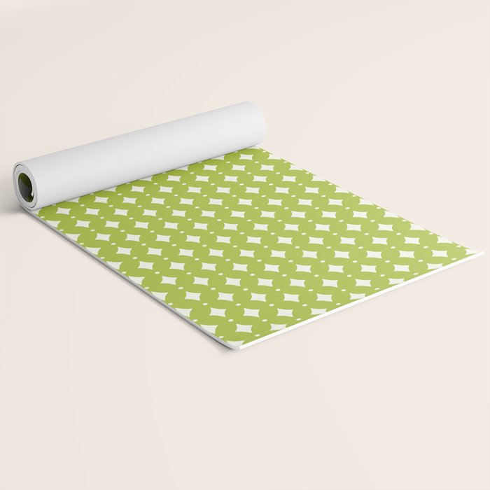 Vintage Stars XVIII Chartreuse Green Yoga Mat Gallery Image 2