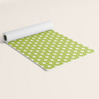 Vintage Stars XVIII Chartreuse Green Yoga Mat Gallery Image 2