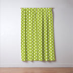 Vintage Stars XVIII Chartreuse Green Window Curtain Gallery Image 3