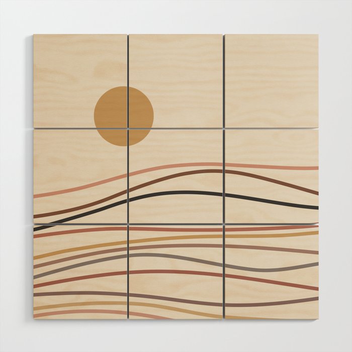 Abstract Landscape 16 Wood Wall Art Gallery Image 1