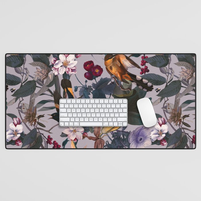 Floral and Birds XL Desk Mat Gallery Image 1