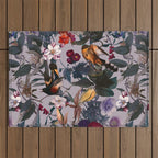 Floral and Birds XL Outdoor Rug Gallery Image 1