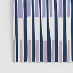 Block print geometrics stripes lilac blue Poster Gallery Image 3