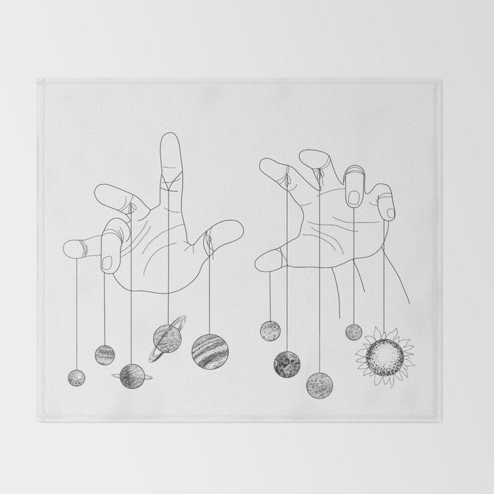 Solar System II Throw Blanket Gallery Image 2