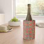 Vintage Persian Tribal Tiled Pattern Print Boho Orange Pink Blue Wine Chiller Gallery Image 4