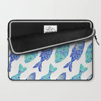 Indonesian Fish Duo - Navy & Turquoise Palette Laptop Sleeve Gallery Image 2