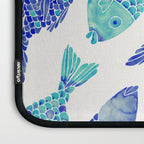 Indonesian Fish Duo - Navy & Turquoise Palette Laptop Sleeve Gallery Image 3