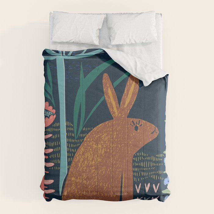Block print bunny Comforter Gallery Image 6