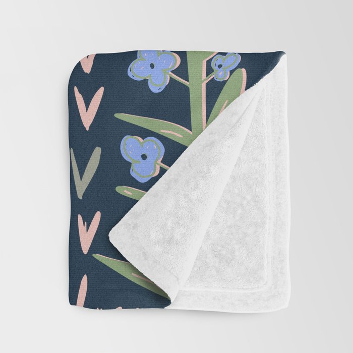 Block print bunny Throw Blanket Gallery Image 3