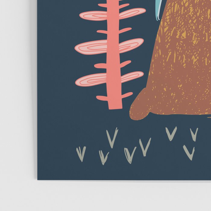 Block print bunny Poster Gallery Image 3