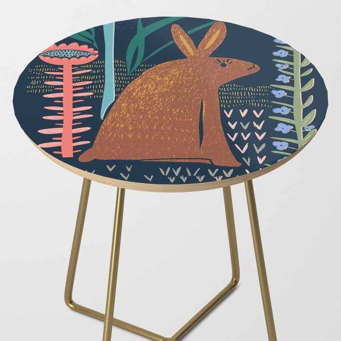 Block print bunny Side Table Gallery Image 2