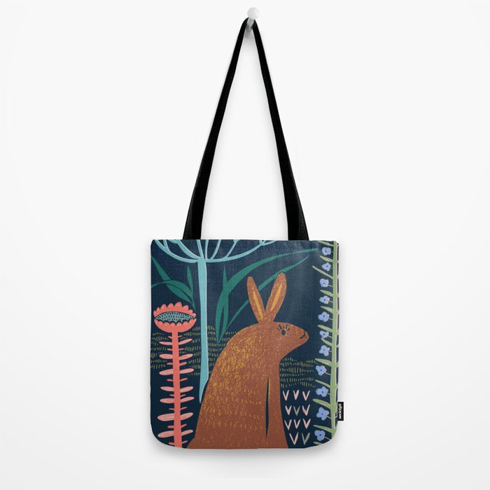 Block print bunny Tote Bag Gallery Image 2