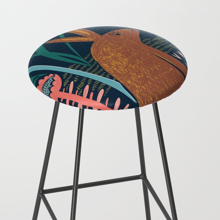 Block print bunny Stool Gallery Image 2