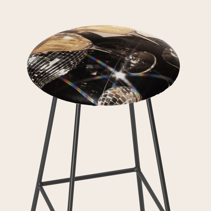 Disco Glam Champagne Dreams Shimmering Reflections  Stool Gallery Image 2