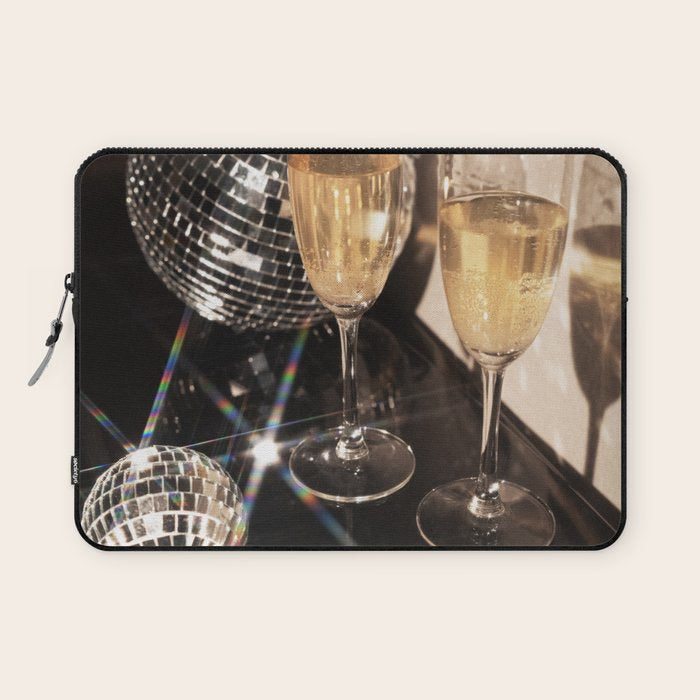 Disco Glam Champagne Dreams Shimmering Reflections  Laptop Sleeve Gallery Image 1
