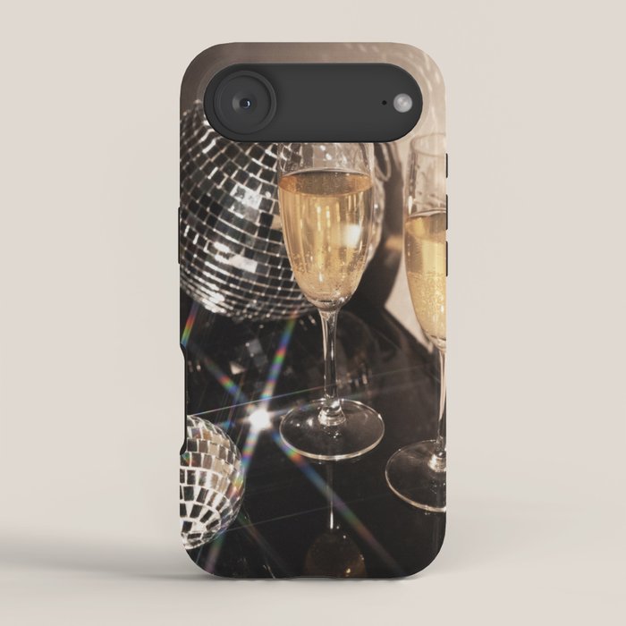 Disco Glam Champagne Dreams Shimmering Reflections  iPhone Case Gallery Image 2